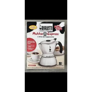 Bialetti Mukka Express 2 cups Cappuccino Maker made In Italy.